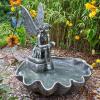 Sunnydaze Fairy Shell Outdoor Water Fountain – 30-Inch Waterfall Fountain with Submersible Pump for The Patio, Lawn, or Yard