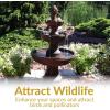 Sunnydaze Flower Blossom 43″ Tiered Outdoor Water Fountain – 3-Tiered Outdoor Fountain for Garden, Patio, or Backyard – Black Finish(Earth)