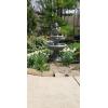Sunnydaze Lion Head 53-Inch 3-Tier Outdoor Water Fountain with Electric Submersible Pump for Patio, Yard, or Deck