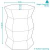 Sunnydaze Marrakesh Ceramic Garden Stool Side Table with Lattice Design – Indoor or Outdoor – 17.75-Inch H – White Glazed Finish(Moonstone)