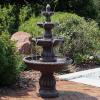 Sunnydaze Mediterranean 49-Inch 4-Tier Outdoor Water Fountain with Electric Submersible Pump for Garden, Patio, or Yard
