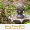 Sunnydaze Pineapple 46-Inch 2-Tier Outdoor Solar Fountain – Decorative Water Fountain with Pump for Garden, Patio, Yard or Balcony – Rust Finish(Earth)