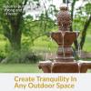 Sunnydaze Pineapple 52-Inch 4-Tier Outdoor Water Fountain – Tall Outdoor Fountain for Garden, Patio or Yard – Earth(Tan)