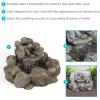 Sunnydaze Rocky Ravine Electric Water Fountain – 18-Inch Outdoor Water Feature with Submersible Pump – for Garden, Patio, Deck