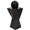 Sunnydaze 32-Inch Outdoor Solar Water Fountain – Backyard Water Fountain with Solar Battery Backup and LED Light for Garden, Patio, Yard or Balcony