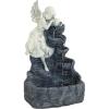 Sunnydaze Angel Falls 29-Inch Outdoor Solar Water Fountain – Outdoor Water Feature with LED Light for Garden, Patio, Yard or Balcony
