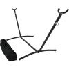 Sunnydaze Brazilian Portable Steel Hammock Stand for Outside with Carrying Case – 400-Pound Capacity Hammock Frame – Black Finish(Black)