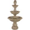 Sunnydaze Cornucopia 61-Inch 3-Tier Electric Water Fountain – Large Outdoor Water Feature for Garden, Patio or Yard