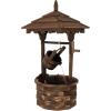 Sunnydaze Electric Water Fountain – Outdoor 48-Inch Old-Fashioned Wooden Wishing Well Garden Fountain – for Garden, Patio, Decks