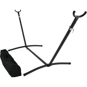 Sunnydaze Brazilian Portable Steel Hammock Stand for Outside with Carrying Case – 400-Pound Capacity Hammock Frame – Black Finish(Black)