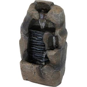 Sunnydaze Stony Rock Tabletop Water Fountain – 11 Inch Relaxing Indoor Desktop Water Fountain – Office, Bedroom, Living Room