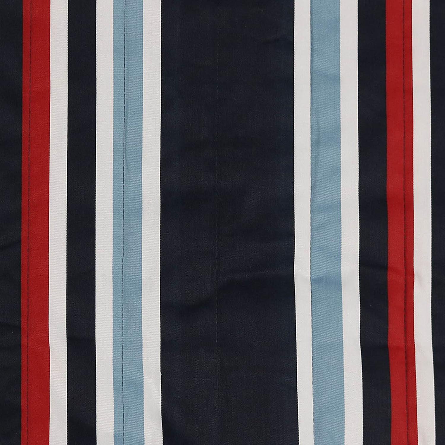 image:imageSunnydaze Quilted Double Hammock with Stand for Outside 350Pound Capacity 2Person Hammock with Stand 12Foot Stand Catalina BeachNautical Stripe