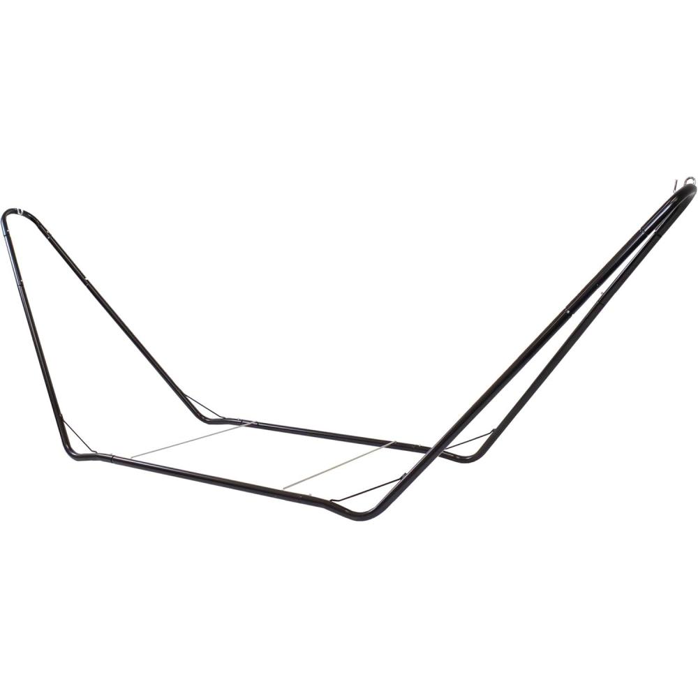 image:imageSunnydaze 10Foot Portable Steel Hammock Stand for Camping and Spreader Bar Hammocks 330Pound Capacity Black