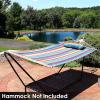 Sunnydaze 10-Foot Portable Steel Hammock Stand – for Camping and Spreader Bar Hammocks – 330-Pound Capacity – Black