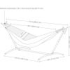 Sunnydaze Double Brazilian Hammock with Stand and Carrying Case – 400-Pound Capacity – Black Stand – Calming Desert(Beach Oasis)
