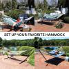Sunnydaze Double Hammock Stand for Outside – 350-Pound Capacity Indoor/Outdoor Hammock Frame – Black Powder-Coated Finish – 12-Foot(Black)