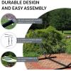 Sunnydaze Double Hammock Stand for Outside – 350-Pound Capacity Indoor/Outdoor Hammock Frame – Black Powder-Coated Finish – 12-Foot(Black)