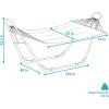 Sunnydaze Double Quilted Fabric Hammock with Universal Steel Stand – 450-Pound Capacity – Blue Stand – Catalina Beach