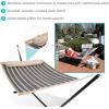 Sunnydaze Quilted Double Hammock with Stand for Outside – 350-Pound Capacity 2-Person Hammock with Stand – 12-Foot Stand – Catalina Beach(Mountainside)