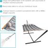 Sunnydaze Quilted Double Hammock with Stand for Outside – 350-Pound Capacity 2-Person Hammock with Stand – 12-Foot Stand – Catalina Beach(Ocean Isle)