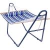 Sunnydaze Double Quilted Fabric Hammock with Universal Steel Stand – 450-Pound Capacity – Blue Stand – Catalina Beach