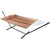 Sunnydaze Quilted Double Hammock with Stand for Outside – 350-Pound Capacity 2-Person Hammock with Stand – 12-Foot Stand – Catalina Beach(Canyon Sunset)