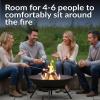 Sunnydaze 22-Inch Cast Iron Wood-Burning Fire Pit Bowl with Portable Stand – Black Steel Finish
