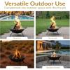 Sunnydaze 22-Inch Cast Iron Wood-Burning Fire Pit Bowl with Portable Stand – Black Steel Finish