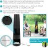 Sunnydaze Chiminea Outdoor Fireplace – Chiminea Fire Pit with Poker and Cover – Outdoor Wood-Burning Fire Pit – Black
