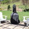 Sunnydaze Large Chiminea Outdoor Fireplace – Outdoor Fireplace with Chimney – Fire Pit for Patio – Grate and Poker Included