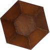 Sunnydaze Rustic Affinity 24-Inch Fire Pit – Outdoor Wood-Burning Fire Pit with Oxidized Finish – Hexagon-Shaped