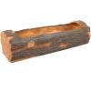 Sunnydaze 35-Inch Polyresin Rustic Log Planter with 3 Drainage Holes – 50-Quart Soil Capacity
