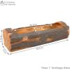 Sunnydaze 35-Inch Polyresin Rustic Log Planter with 3 Drainage Holes – 50-Quart Soil Capacity