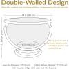Sunnydaze Elizabeth 16″ Double-Walled Polyresin Ribbed Urn Outdoor Planter – UV-Resistant Rust Finish – Set of 2(Rust)