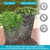 Sunnydaze Hyacinth 11″ Tall Square Outdoor Planter – Set of 2 Poly-Wicker Planters with Plastic Inlay – Barley(Fog)