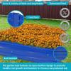 Sunnydaze 47″ W x 47″ D x 12″ H Blue Galvanized Raised Garden Bed and 6-Pack Chicken Wire Plant Protector Cages
