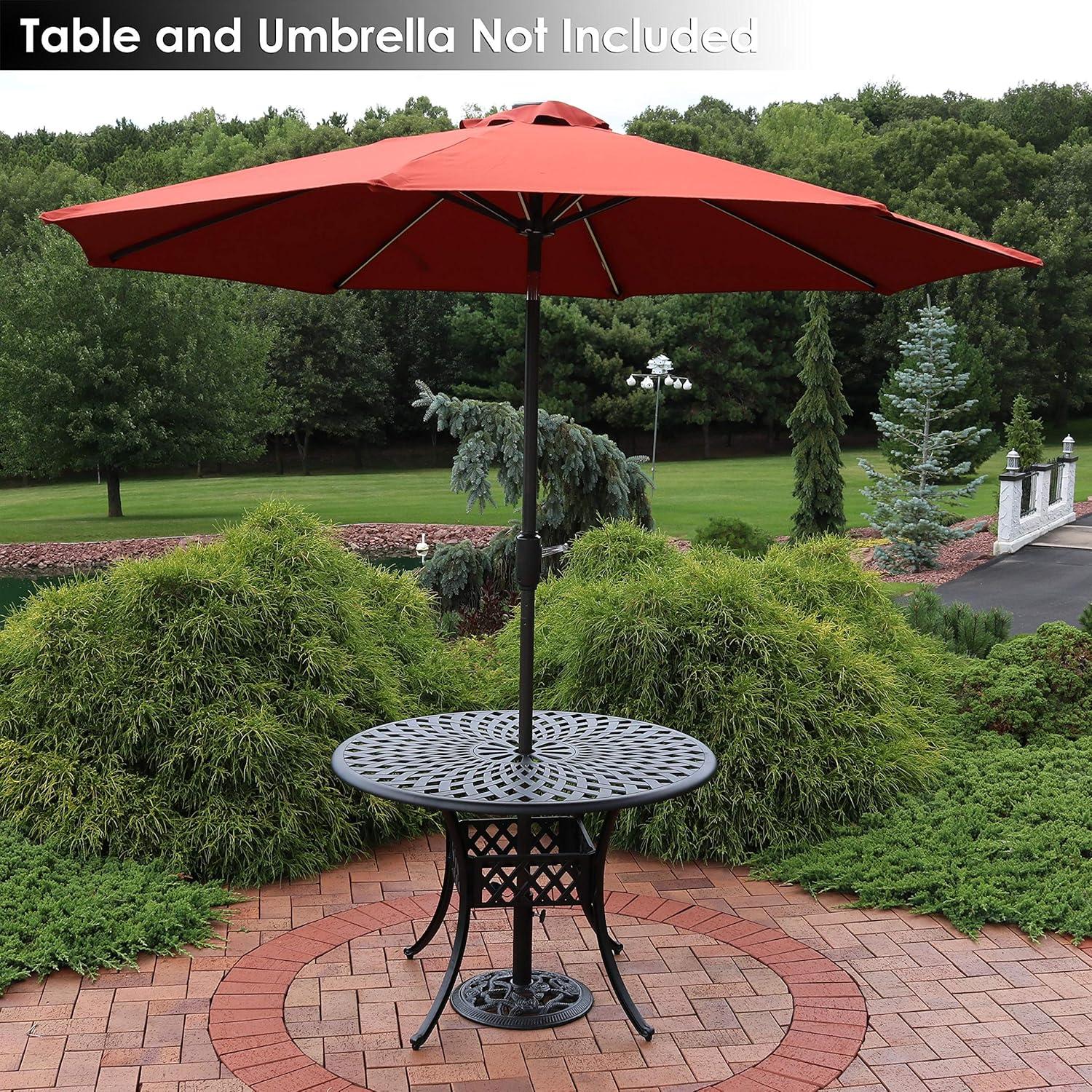 image:imageSunnydaze 52lb Cast Iron Patio Umbrella Base HeavyDuty Square Metal Outdoor Market Umbrella Stand for Outside 22Inch Black Imperial GeometricBlack