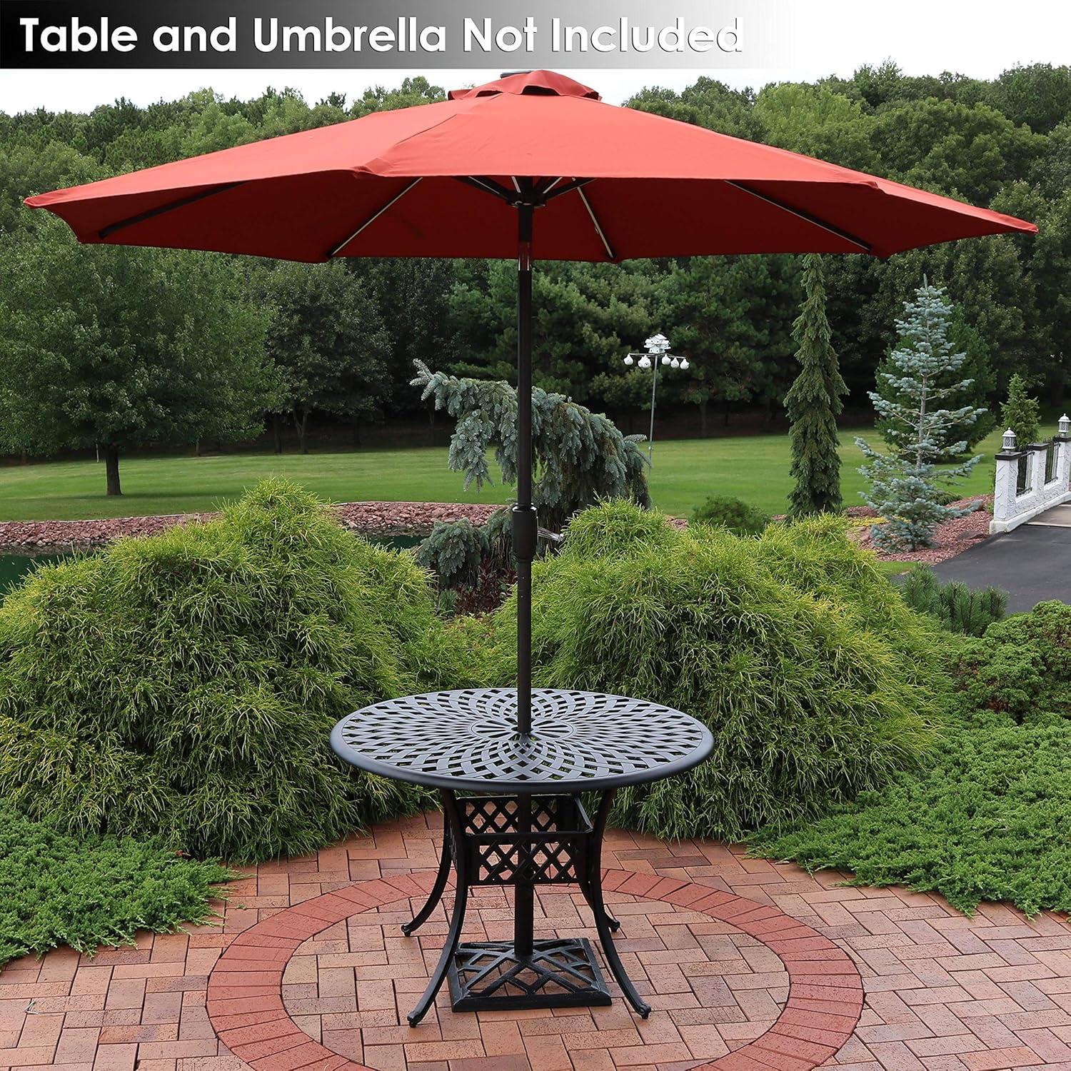 image:imageSunnydaze 52lb Cast Iron Patio Umbrella Base HeavyDuty Square Metal Outdoor Market Umbrella Stand for Outside 22Inch Black Imperial GeometricBlack