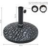 Sunnydaze 52lb Cast Iron Patio Umbrella Base – Heavy-Duty Square Metal Outdoor Market Umbrella Stand for Outside – 22-Inch – Black – Imperial Geometric(Gray)