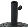 Sunnydaze 52lb Cast Iron Patio Umbrella Base – Heavy-Duty Square Metal Outdoor Market Umbrella Stand for Outside – 22-Inch – Black – Imperial Geometric(Gray)