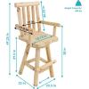 Sunnydaze Rustic Outdoor Barstool – Log Cabin Style Bar Height Stool – Unfinished Wood Construction – 4-Foot – Set of 2(2)