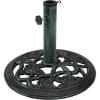 Sunnydaze 52lb Cast Iron Patio Umbrella Base – Heavy-Duty Square Metal Outdoor Market Umbrella Stand for Outside – 22-Inch – Black – Imperial Geometric(Green)