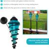 Sunnydaze Blue Glass Patio Torch with Metal Swirl – 25- to 66-Inch Adjustable Height – Set of 4