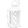Sunnydaze Concord 11-Inch Solar LED Decorative Candle Lantern -Tabletop/Hanging Light – White
