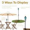 Sunnydaze Glass Patio Torch Set of 2-25 to 66-Inch – Outdoor Patio and Lawn Torches with Adjustable Height for Garden, Deck & Backyard – Blue