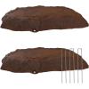 Sunnydaze 3.5” H Polyresin Faux Landscape Rock Cover – Lightweight Fake Rock Well Pump Cover for Outside – Brown – 2-Pack(Brown)