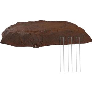 Sunnydaze 11″ H Polyresin Faux Landscape Rock Cover – Lightweight Fake Rock Well Pump Cover for Outside – Brown(Brown)