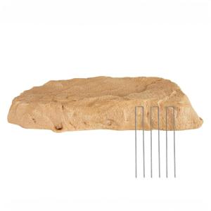 Sunnydaze 11″ H Polyresin Faux Landscape Rock Cover – Lightweight Fake Rock Well Pump Cover for Outside – Brown(Sand)