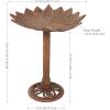 Sunnydaze Garden Lotus Metal Bird Bath with UV-Resistant Finish – Cast Aluminum – Copper Patina – 16.5″