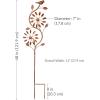 Sunnydaze Metallic Pinwheel Metal Garden Wind Spinner – Removable Pole Sections for Adjustable Height – Dual-Motion Blades – 84.5″ H(Twirling Twigs – 48″)